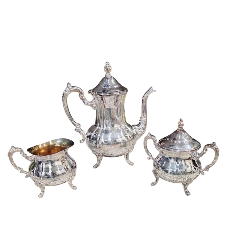 vintage Towle Louis Philippe silver-plated  3 Pc Tea Set  NIB